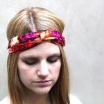 Knotted Headband, Turband, Aztec Print, Orange,..